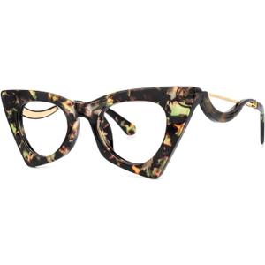 VOOGLAM Cat Eye Blue Light Blocking Glasses for Women Anti UV Eyestrain Eyewear with Stylish Frame Tiny