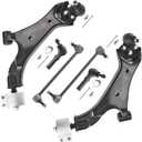 ASTRAPRO - Front End 6pc Suspension Kit for 2010-2017 Chevy Equinox GMC Terrain 2 Lower Control Arms w/Ball Joints 2 Sway Bar Links 2 Outer Tie Rods 2011 2012 2013 2014 2015 2016 Replacement