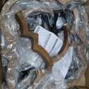 6-Light Farmhouse Wood Pendant Light,22.83'' Vintage Rustic Brown Oak Wood Chandeliers,Retro Industrial Hanging Light Fixtures for Dining Room Entryway, Bedroom