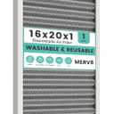 16x20x1 Reusable Air Filter, Washable, Electrostatic HVAC AC Furnace Filter, Merv 8, Lasts a Lifetime, Breathe Safe at Home or in the Office (Actual Size:15.5x19.75x0.8 Inch)