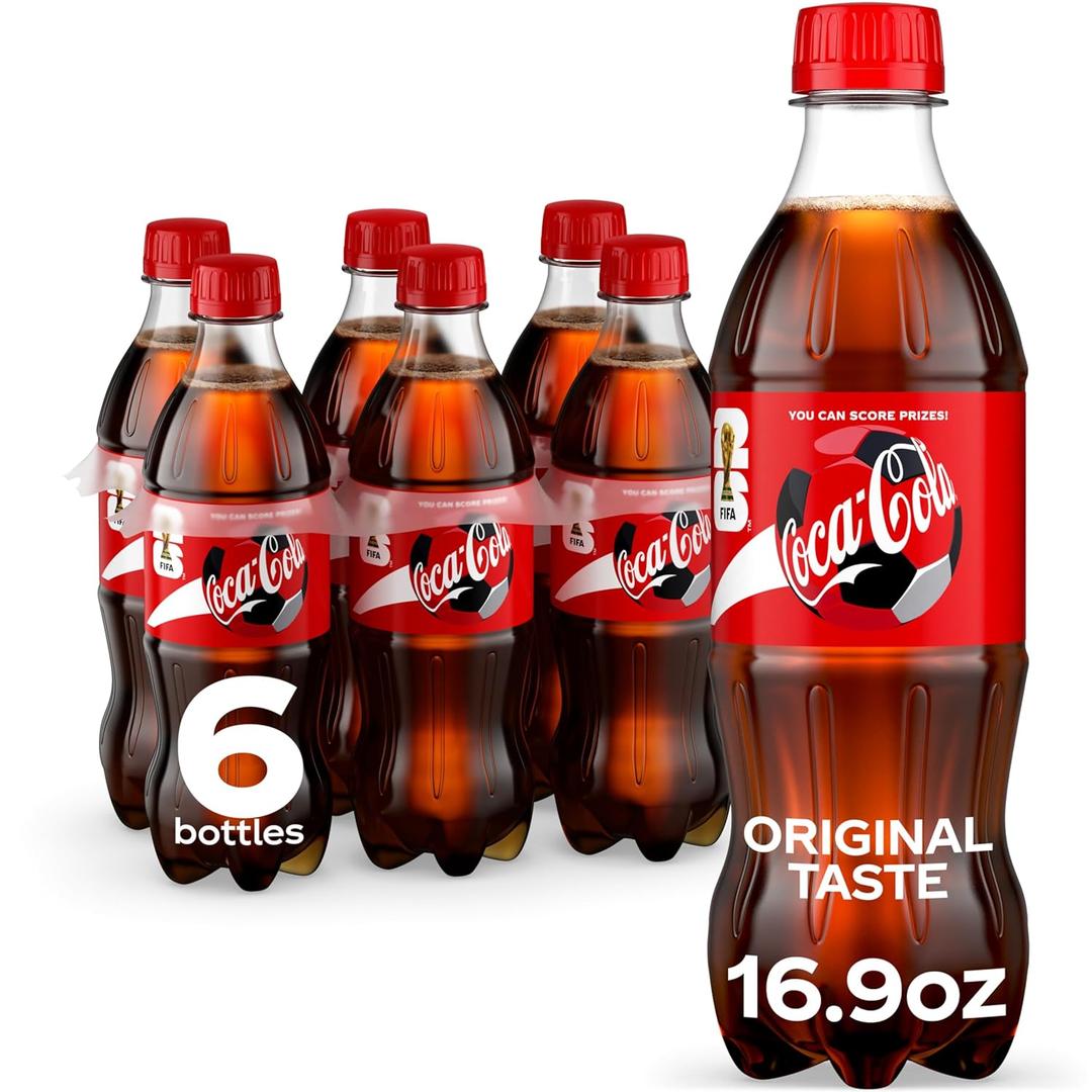 Coca-Cola Soda Soft Drinks, 16.9 fl oz Bottles, 6 Pack - Classic Cola Soft Drink Pack BBD:

Feb 2, 2026