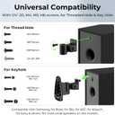 Upgraded Universal Metal Speaker Wall Mount, Swivel & Tilt, Speaker Mount for Small Speakers with 1/4-20, M4 M5 M6 Thread & Keyhole, For Samsung, Bose, JBL, Klipsch, Sony, Built-In Level, 2 Pack