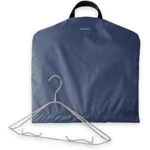 SkyHanger - Carry on Garment Bag with unique Titanium Suit Hanger for Men & Women - best-in-class functionality for wrinkle-free traveling - lightweight & water repellent nylon - Blue