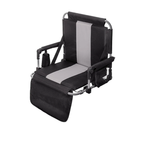 GREEN PARTY Stadium Seat for Bleachers Portable Outdoor Floor Folding Stadium Chair with Armrest, Back Support, Cup Holder, Mesh Bag and Hide Hooks
