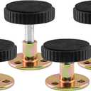 Zorlen Home Adjustable Threaded Bed Frame Anti Shake Tool for Bed Sofas Cabinets, Easy Install Headboard Wall Stoppers, Bedside Anti Shake Tool (Gold 1.18-14.13in)