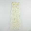 Lydell 22" Long Curly 2 PCS Set Hair Extension Thick Clip in on Synthetic Extensions for Women (613A White Blonde)