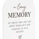 In Loving Memory Acrylic Wedding Sign  5"x7" Arched Clear Table Sign with Base, Modern Calligraphy Memorial Sign for Ceremony Reception Celebration Decorations