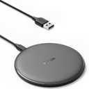 Anker 313 Wireless Charger (Pad), Qi-Certified, 10W Max Fast Charging for Samsung, Compatible with iPhone 16 Plus/15 Plus/14 Plus/12, AirPods (No AC Adapter, Not MagSafe Magnetic Charging Compatible)