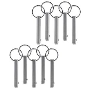 10 Pack Quick Release Pin,Full 316 Stainless Steel, Diameter 5/16"(8mm), Total Length 2.17"(55mm), Usable Length 1.54"(39mm), Bimini Top Pin, Marine Hardware,Boat Quick Release Pin,Detent Pin