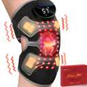 Upgraded Red Light Therapy Knee Brace - Knee Massager with 4 Vibration Areas, 660nm&850nm, Wireless Controller, Near Infrared Red Light Therapy Heated Device for Knee Elbow Shoulder Pain