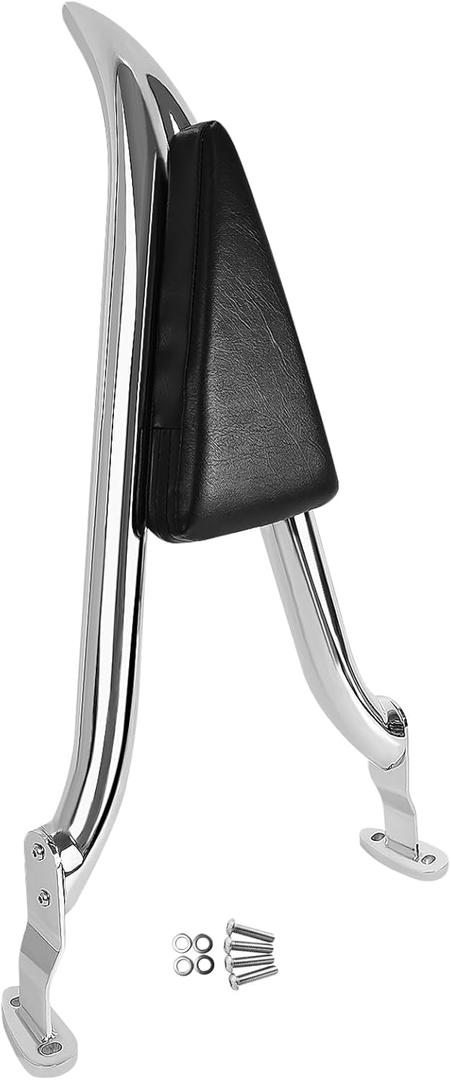 24" Chrome Sissy Bar Pad Backrest For Harley Davidson FLRT Freewheeler 2015-2024 Road Glide 3 FLTRT 2023-2024 (Triangle Style)
