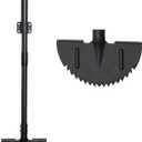 Edger Lawn Tool, Manual Garden Edger Long Handle 40-48 inch, Steel Hand Saw-Tooth Border Sidewalk Landscape Yard Grass Weed Half Moon Edger Shovel for Lawns