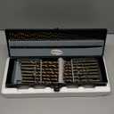 MACXCOIP Cobalt Drill Bit Set, 115Pcs M35 High Speed Steel Bits for Hardened Metals, Stainless Steel, Cast Iron and Wooden Plastics, with Metal Index Storage Box