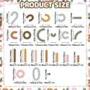 38 Pcs Giant Magnetic Letter and Number Construction Activity Set Alphabet Number Magnets Educational Montessori Toy Building and Recognition for Kid Preschool Learning Toy(Boho Color), 2.8 cm/1.1 inches to 19 cm/7.48 inches