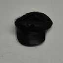 Beret Hats for Women PU Leather Newsboy Fiddler Cap with Veil Casual Baker Boy Captain Hat (Medium-Large)