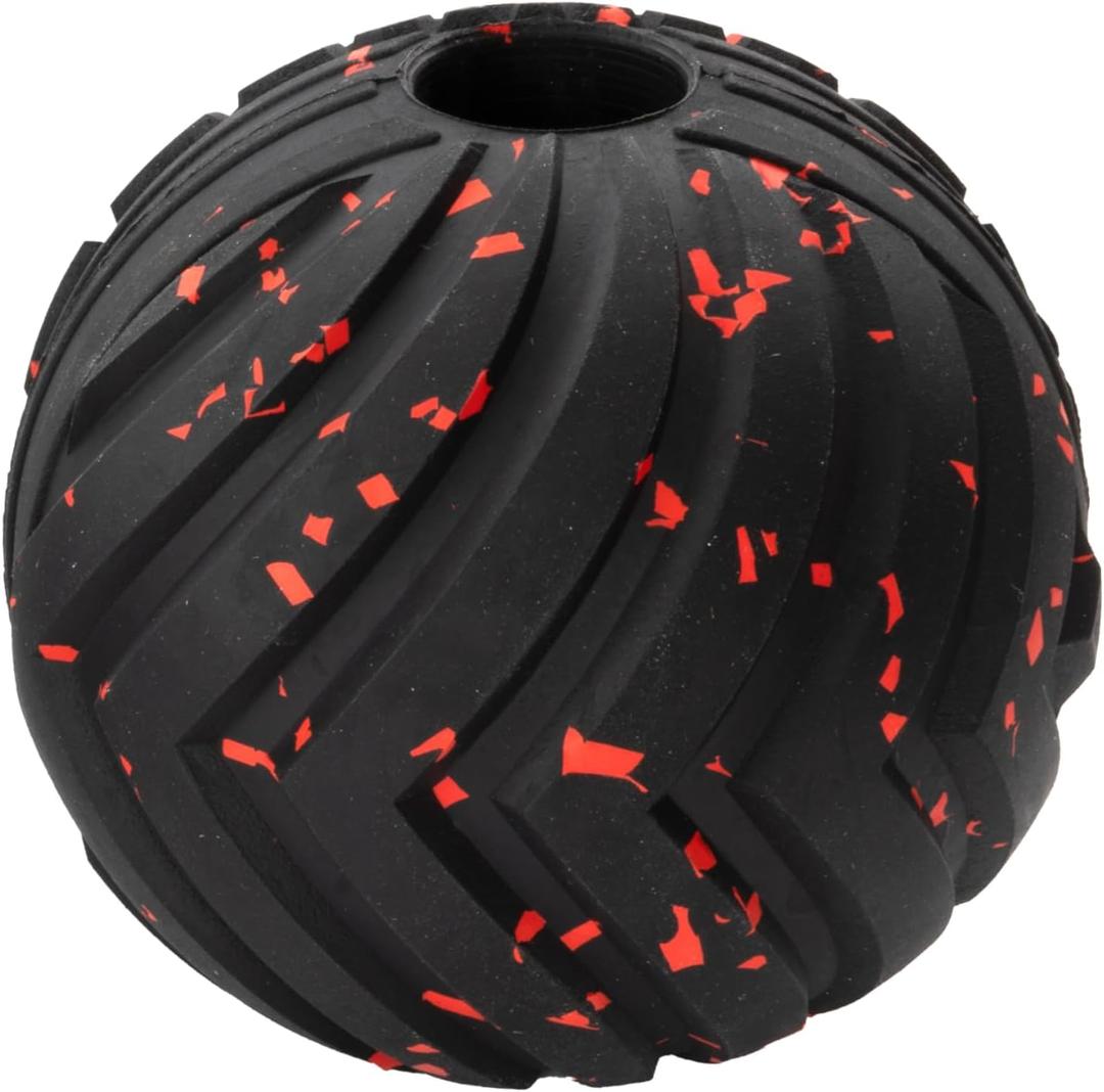 Chew King Supreme Durable Rubber Dog Ball for Aggressive Chewers, Treat-Dispensing Heavy-Duty Chew Toy with Safety Air Vent, Interactive Dog Toy for Training & Enrichment, Large 4" Fetch Ball