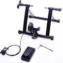 BalanceFrom Bike Trainer Stand Steel Bicycle Exercise Magnetic Stand with Front Wheel Riser Block, Black