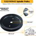 46 Inch Mower Deck Rebuild Kit Includes 2 Pack 587819701 Spindle Assembly Kit with 197473 Pulley, 177968 532196106 Idler Pulley 532405143 Belt 532174873 Wheel 532405380 Blade