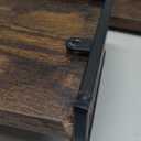 Meangood Floating Shelves Wall Mounted Set of 2, Rustic Wood Wall Storage Shelves for Bedroom,Living Room,Bathroom, Kitchen Rustic Brown