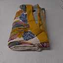 Boho Throw Blanket for Couch 100% Cotton Throw Floral Bed Blanket 80''x90'',Cotton Quilts Travel Knitted Muslin Blanket Home Decor Cozy Blankets for Women (D-flower and Butterfly)