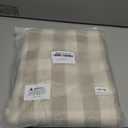 Checkered Tablecloth Rectangle Cotton Linen Gingham Table Cloth with Tassel Washable Wrinkle Free Heavy Duty Buffalo Plaid Table Cover for Dining/Party/Picnic (Beige, 55" x 70" (Rectangular))