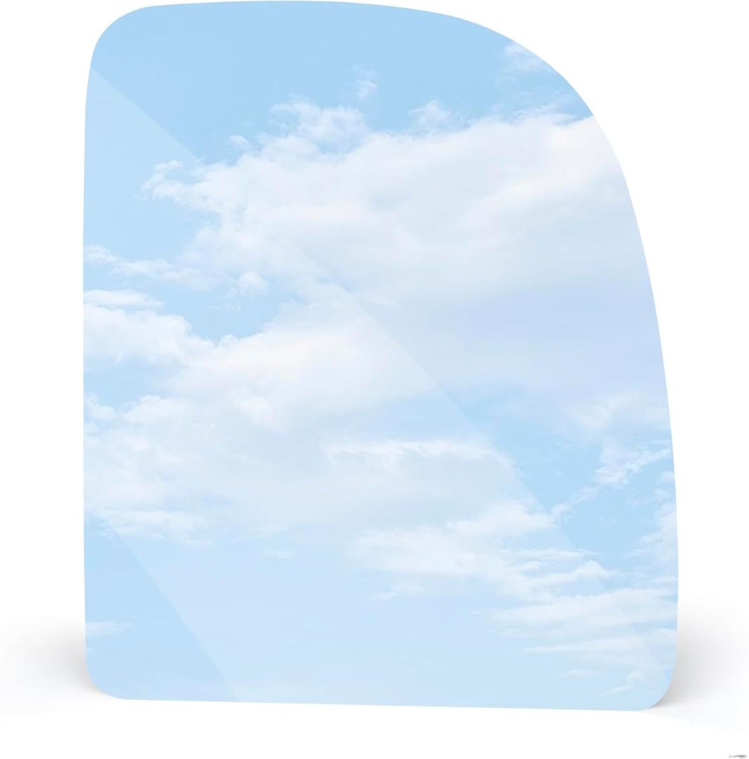 TOEMIRR Mirror Glass Passenger Right Side fit for 2002-2014 Ford E-Series and Ford Econoline 00-05 Ford Excursion 99-07 Ford F-250 F-350 F-450 F-550 Super Duty with Adhesive Convex No Backing Plate (Passenger Side Mirror glass)