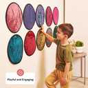 ODOXIA Sequin Fabric Mats | Sequin Fabric Sensory Wall | Reversible Sensory Tiles for Kids | Flip Wall | 10-Pack (Rectangles)
