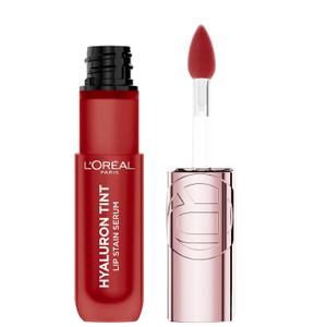 L'Oreal Paris Hyaluron Tint Lip Stain Serum, Long Lasting, Hydrating Lip Makeup Infused with Hyaluronic Acid, 420 Le Rouge Paris (Universal Red)