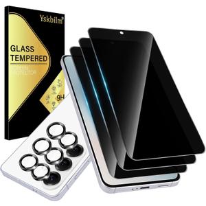 (3+2 Pack) 28 Privacy Screen Protector for Samsung Galaxy S26 + Camera Lens Protector, 9H Shatterproof, Anti-Peep, Bubble-Free, Case Friendly