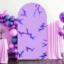 7.2ft Kpop Themed Arch Backdrop Purple Glitter Arch Stand Cover with Lightning Patterns Kpop Theme Decoration for Birthday Concert Photo Booth