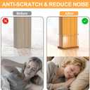 Chair Leg Floor Protectors Rectangle, Silicone Chair Leg Protectors for Hardwood Floors, Chair Leg Caps Covers Protect Wooden Floors from Scratching 20 Pcs Medium (Fit Perimeter 3-3/4'' to 4-7/8'')