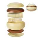 Camping Dishes Picnic Set, Camping Plates Cups and Bowls Set with Spoons and Forks, BPA Free, 17PCS Camping Mess Kit, Plastic Reusable Cutlery Set for 4, Portable Small Size, Not Microwave Safe