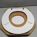 MAYFAIR 844BN 000 Toilet Seat with Brushed Nickel Hinges will Never Come Loose, ROUND , White, 1 Pack - ROUND