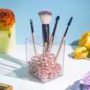 150Pcs Rose Gold Polished No Hole Faux Pearl Beads for Vase Filling Decorations, Plastic Pearls Vase Fillers, Table Scatters, Wedding Centerpiece, Home Decor, 8/14/20 mm