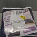 WEERRW 4 Pieces Velvet High Stretch Couch Covers for 3 Cushion Couch Sofa Slipcovers, Washable Furniture Protector with Non Slip Elastic Bottom, Feature Soft and Thick Plush Fabric, Navy Blue, Large