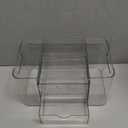 2-Drawer Hair Accessories Organizer, Large Capacity Clear Acrylic Vanity Organizer with 3 Compartments, Hair Brush Holder for Hair Ties, Clips, Scrunchies and Bobby Pins (Transparent)