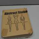 Quoowiit Thinker Statue Office Desk Decor, Silver Art Sculpture Ornament Coffee Table Bookshelf Decor Modern Home Unique Home Decorations for Living Room 3 Piece