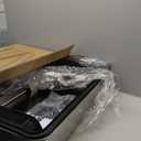 XXXL Stainless Steel Litter Box, 28.1'' Extra Large Metal Litter Box for Big and Multi Cats, Low Entry Design, Metal Pan, Non-Sticky, Anti-Leakage, Easy to Clean (Black)