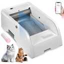 Self-Cleaning Litter Box, Upgraded Automatic Cat Litter Box with App Control, Open Design Attracts Cats Immediately, Monitor and Call Your Cat Remotely