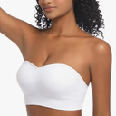 PRETTYWELL Strapless Bra for Women Comfort Non-Slip Seamless Padded Bandeau Bras Wireless Tube Top Bra with Multi-Way Straps. XL