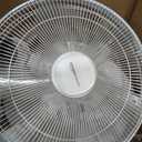 Amazon Basics 16-inch Quiet DC Motor Standing Floor Fan for Bedroom, 12 Speed with Remote, 3 Breeze Modes, Adjustable Height, Dual-Layered Blades, Timer, Energy Efficient (28W), White