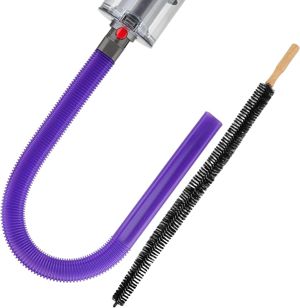 Fullclean Dryer Vent Lint Vacuum Atttachments for Dyson V15 V15s Gen5 V12 V11 V10 V9 V8 V7 Detect Absolute Cyclone Outsize Slim Vacuum Cleaner Crevice Flexible Dryer Lint Remove Tool Cleaner Kit