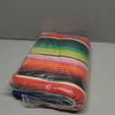 84 x 59 Inch Serape Bay Window Blanket & Tablecloth, Tatami Bed Cover, Tapestry Picnic Mat for Mexican Party & Wedding Decorations (Red)