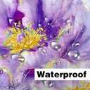 Purple Gold Marble Floral Shower Curtain, Abstract Texture Flower Fabric Shower Curtains, Modern Luxury Aesthetic Ink Art Decor Waterproof Polyester Bathroom Curtain with 12 Hooks, 72x72 Inch