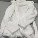 Microfiber Hooded Bathrobe Unisex - Full Length Sleeves Robe for Girls & Boys – Perfect Design Spa Cover Up for Gym Fitness Towel Robe – Comfortable & Durable White Teen Robe - Small