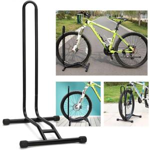 HLC Bike Stand Floor, Single Bike Floor Stand, Tool-Free Adjustable Parking Rack Stand for Mountain, Road Bikes, Fat Tire, Freestanding Bike Stand for Garage Parking
