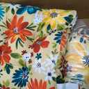 LVTXIII 2 Pack Outdoor High Back Cushions, 22" W x 20" D Tufted Seat and Back Chair Cushion with Ties, Fluffy Patio Replacement Rocking Chair Cushion for Outdoor Furniture Use, Floral Multi