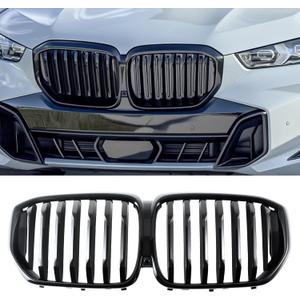 Front Kidney Grille for BMW X5 G05 2024-IN Gloss Black Single Slat ABS Grill