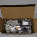 JMEXSUSS 400 LED White Christmas Icicle Lights, 38.8ft Connectable Icicle Lights for Outside Outdoor Indoor Plug in, String Light for House Patio Party Room Holiday Christmas Decorations