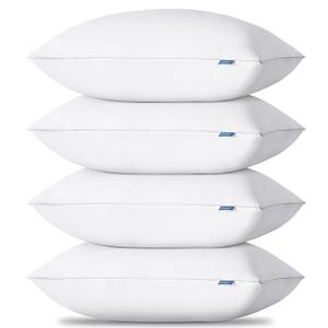 CozyLux Pillows Standard Size Set of 4, Cooling Hotel Quality Bed Pillows with Premium Soft Down Alternative Fill for Side Back and Stomach Sleepers - 4 Pack, Standard, 115x24 Inches